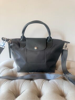 Longchamp Le Pliage Neo Small Crossbody Graphite